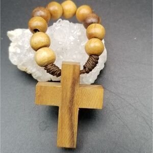Cross ring rosary size 6.5. R147